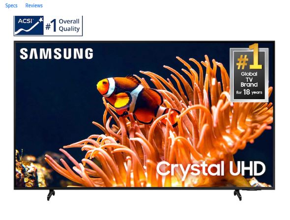 Samsung Crystal UHD DU8000 4K Smart TV